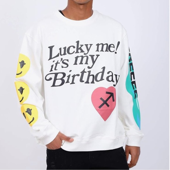 Yeezy Inspired Lucky Me It’s My Birthday Kanye West Sweatshirt - Picture 3 of 7
